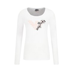 【包邮包税】 Emporio Armani/安普里奥阿玛尼 女士米白色棉质长袖T恤 6GTT20 J12Z 1100 PLFSX图片