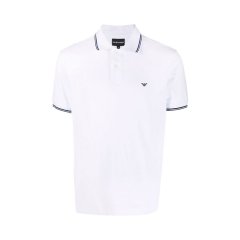 【包税】 Emporio Armani/安普里奥阿玛尼 男士白色棉质短袖Polo衫 8N1FB3 1JPTZ 0100 PLFSX图片