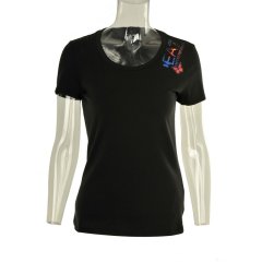 【包邮包税】 Emporio Armani/安普里奥阿玛尼 女士黑色棉质短袖T恤 3YTT96 J12Z 1200 PLFSX图片