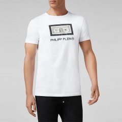 【包邮包税】 PHILIPP PLEIN/菲利普·普兰 男士白色棉质短袖T恤 S19C-MTK3030-PJY002N-01 PLFSX图片