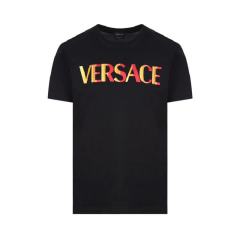 【包税】 VERSACE/范思哲 男士黑色棉质短袖T恤 1003982-1A02828 1B000 PLFSX图片