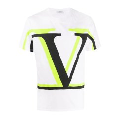 【包邮包税】Valentino/华伦天奴 男士黑色棉质男士短袖T恤 UV3MG08C6K7 PM6 PL2303图片