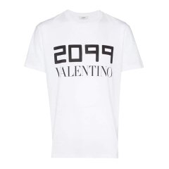 【包邮包税】 Valentino/华伦天奴 男士白色棉质短袖T恤 SV0MG04E 5SJ 0BO PLFSX图片