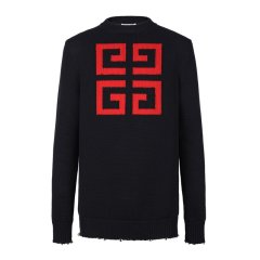 【包邮包税】 Givenchy/纪梵希 男士黑色棉质针织衫 BM904U4Y0A 004 PLFSX图片