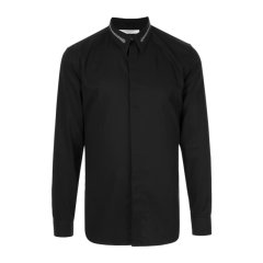 【包邮包税】 Givenchy/纪梵希 男士黑色棉质长袖衬衫 BM60DM10KL 001 PLFSX图片