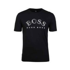【包邮包税】 HUGO BOSS/雨果波士 男士黑色棉质短袖T恤 50424014 001 PLFSX图片
