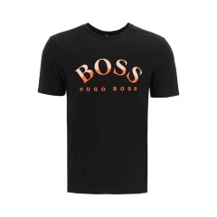 【包邮包税】 HUGO BOSS/雨果波士 男士黑色棉质短袖T恤 50455760 001 PLFSX本命年图片