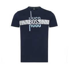 【包邮包税】 HUGO BOSS/雨果波士 男士黑色棉质短袖T恤 50377851 001 PLFSX图片