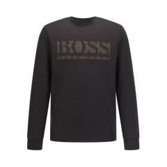 【包税】 HUGO BOSS/雨果波士 男士黑色棉质卫衣 50456419 001 PLFSX图片