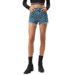 【包税】 ALEXANDER WANG/亚历山大·王 字母logo牛仔短裤 女款 4DC1214897460 PLFSX图片