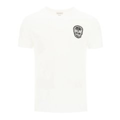 【包邮包税】 Alexander McQueen/亚历山大麦昆 男士黑色棉质短袖T恤 631390 QPX03 1000 PLFSX图片