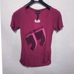 Emporio Armani/安普里奥阿玛尼 紫红色女士短袖T恤(瑕疵折扣）图片