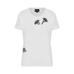 【包邮包税】 Emporio Armani/安普里奥阿玛尼 女士白色棉质短袖T恤 6K2T6D 2JQAZ 0100 PLFSX图片