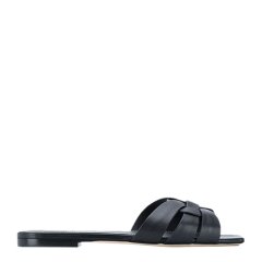 【包税】 SAINT LAURENT PARIS/SAINT LAURENT PARIS 女士黑色皮革拖鞋 571952-BDA00-1000 PLXSX图片