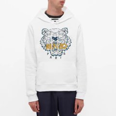 【包税】 KENZO/高田贤三 白色Tiger 刺绣宽松连帽卫衣 FB65SW3334XA-01B PLFSX图片