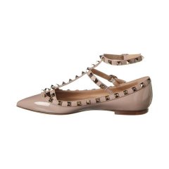 【包税】 Valentino/华伦天奴 女士浅灰色皮革平跟单鞋 WW2S0376 VNW 39K PLXSX图片