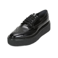 【包税】 PRADA/普拉达 女士黑色皮革休闲皮鞋 1E254M P39 F0002 PLXSX图片