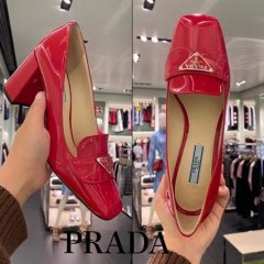 【包税】 PRADA/普拉达 女士黑色皮革高跟单鞋 1D017M 069 F0002 PLXSX图片