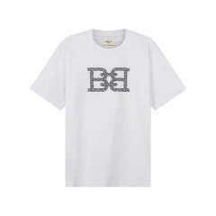 BALLY/巴利 男士棉质圆领短袖T恤白色B-Chain图案 M5BA800F图片