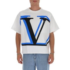 【包邮包税】 Valentino/华伦天奴 男士白色棉质短袖T恤 UV3MG07I 6K3 27U PLSX0210图片