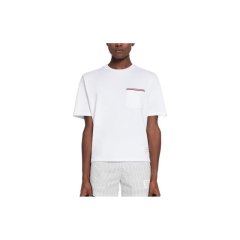 【包税】THOM BROWNE/THOM BROWNE 男士白色男士短袖T恤 MJS183A07323 100 PL2303图片