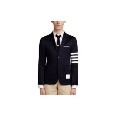【包税】THOM BROWNE/THOM BROWNE 男士卡其色棉质男士夹克 MJU490A03788 275 PL2303图片