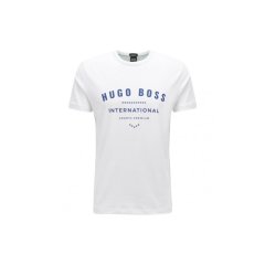 【包邮包税】HUGO BOSS/雨果波士 男士白色男士短袖T恤 50393091 100 PL2303图片
