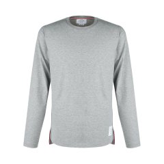 【包税】THOM BROWNE/THOM BROWNE 男士灰色棉质男士长袖T恤 MJS068A00042 055 PL2303图片