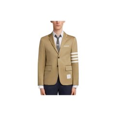 【包税】THOM BROWNE/THOM BROWNE 男士卡其色棉质男士夹克 MJU490A03788 275 PL2303图片