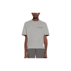 【包税】THOM BROWNE/THOM BROWNE 男士白色男士短袖T恤 MJS183A07323 100 PL2303图片