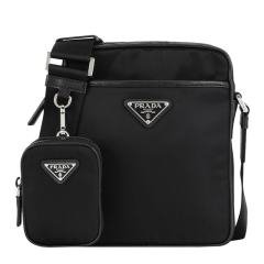 【包税】PRADA/普拉达 男性黑色尼龙斜挎包 2VH112 2DMH F0002 V WOP PL2303图片