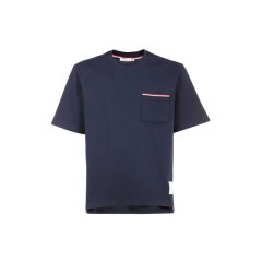 【包税】THOM BROWNE/THOM BROWNE 男士白色男士短袖T恤 MJS183A07323 100 PL2303图片