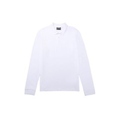 【包税】Emporio Armani/安普里奥阿玛尼 男士白色棉质男士长POLO 8N1F13 1J0SZ 0100 PL2303图片