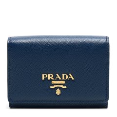 【包邮包税】PRADA/普拉达 女性蓝色皮革钱包 1MH026 QWA F0016 PL2303图片