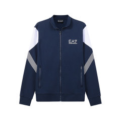 EA7/EA7男士薄绒款立领拉链卫衣开衫运动衫外套徽标印花6LPM01 PJ9FZ图片