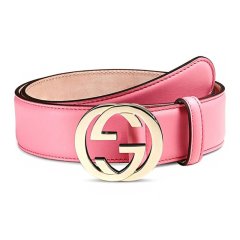 【包税】GUCCI/古驰 女士粉色皮革腰带 370543 AP00G 5528 PL2303图片
