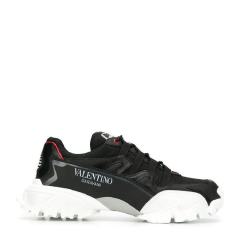 【包邮包税】Valentino/华伦天奴 男士黑色皮革休闲运动鞋 VY2S0C20LJP KCM图片