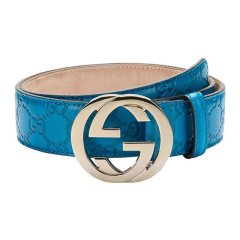 【包税】GUCCI/古驰 女士蓝绿色腰带 114876 AA61G 4618 PL2303图片