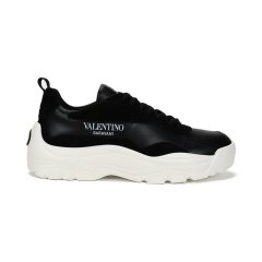 【包税】Valentino/华伦天奴 男士黑色皮革休闲运动鞋 UY2S0B17VRN 0NO PL2303图片