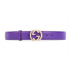 【包税】GUCCI/古驰 女士粉色皮革腰带 370543 AP00G 5528 PL2303图片