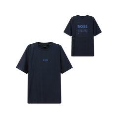 HUGO BOSS/雨果博斯 SS23 男士棉质LOGO胶印宽松版圆领短袖T恤 50483759图片