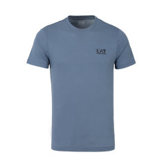 【国内现货】EA7/EA7阿玛尼运动风藏青色白色夏季百搭修身男士短袖T恤图片