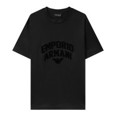 EMPORIO ARMANI 阿玛尼 男士Logo字母刺绣圆领短袖T恤 3R1TBG1JUVZ0081 DX图片