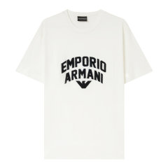 EMPORIO ARMANI 阿玛尼 男士Logo字母刺绣圆领短袖T恤 3R1TBG1JUVZ0081 DX图片