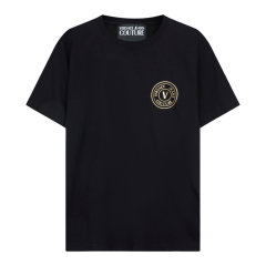 VERSACE JEANS 范思哲 男士V-EMBLEM系列圆领短袖T恤 73GAHT27 CJ00T DX图片