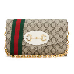 GUCCI/古驰 马衔扣1955系列小号手袋帆布/配皮 677286HUHHX DX图片