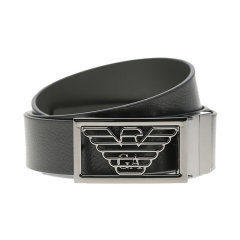 Emporio Armani/安普里奥阿玛尼 阿玛尼 EA 男士logo鹰标板扣双面皮带腰带 Y4S507 Y134J DX图片