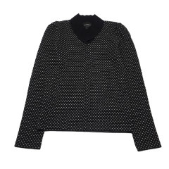 Emporio Armani/安普里奥阿玛尼 灰色系绿点女士针织衫图片