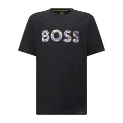 HUGO BOSS 男士字母Logo印花套头短袖T恤图片