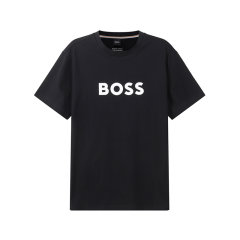 HUGO BOSS/雨果博斯 男士black系列防晒棉质圆领短袖T恤 50491706图片